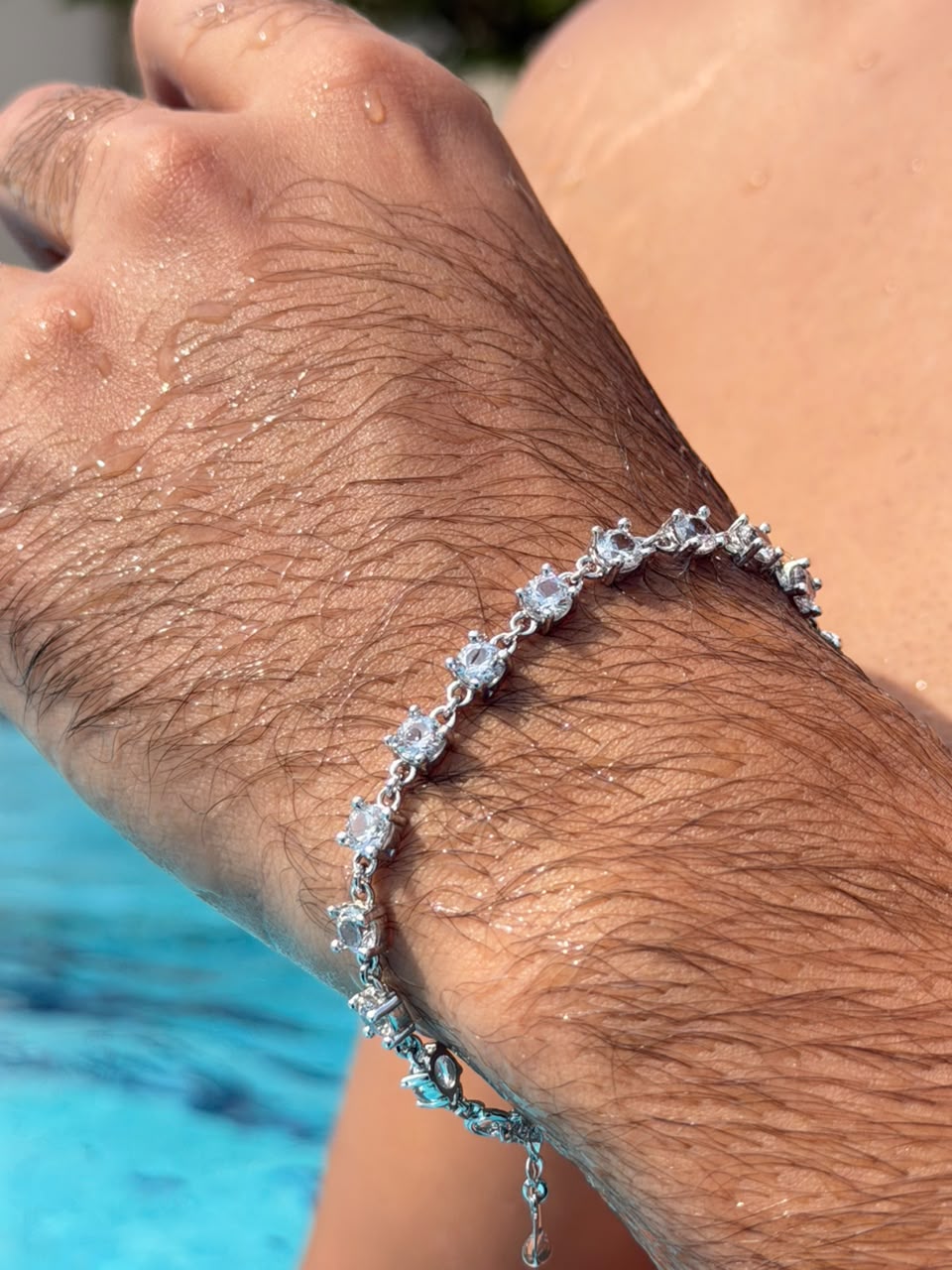 Clear Zirconia Bracelet Sterling Silver 925s |(18+4cm Extension)