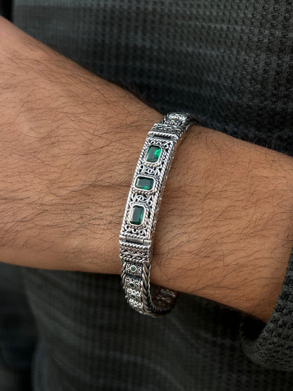 TriAura Bracelet Sterling Silver 925s-(21cm-10mm)