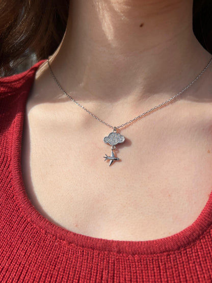 Sparkle Cloud Necklace in Sterling Silver 925s