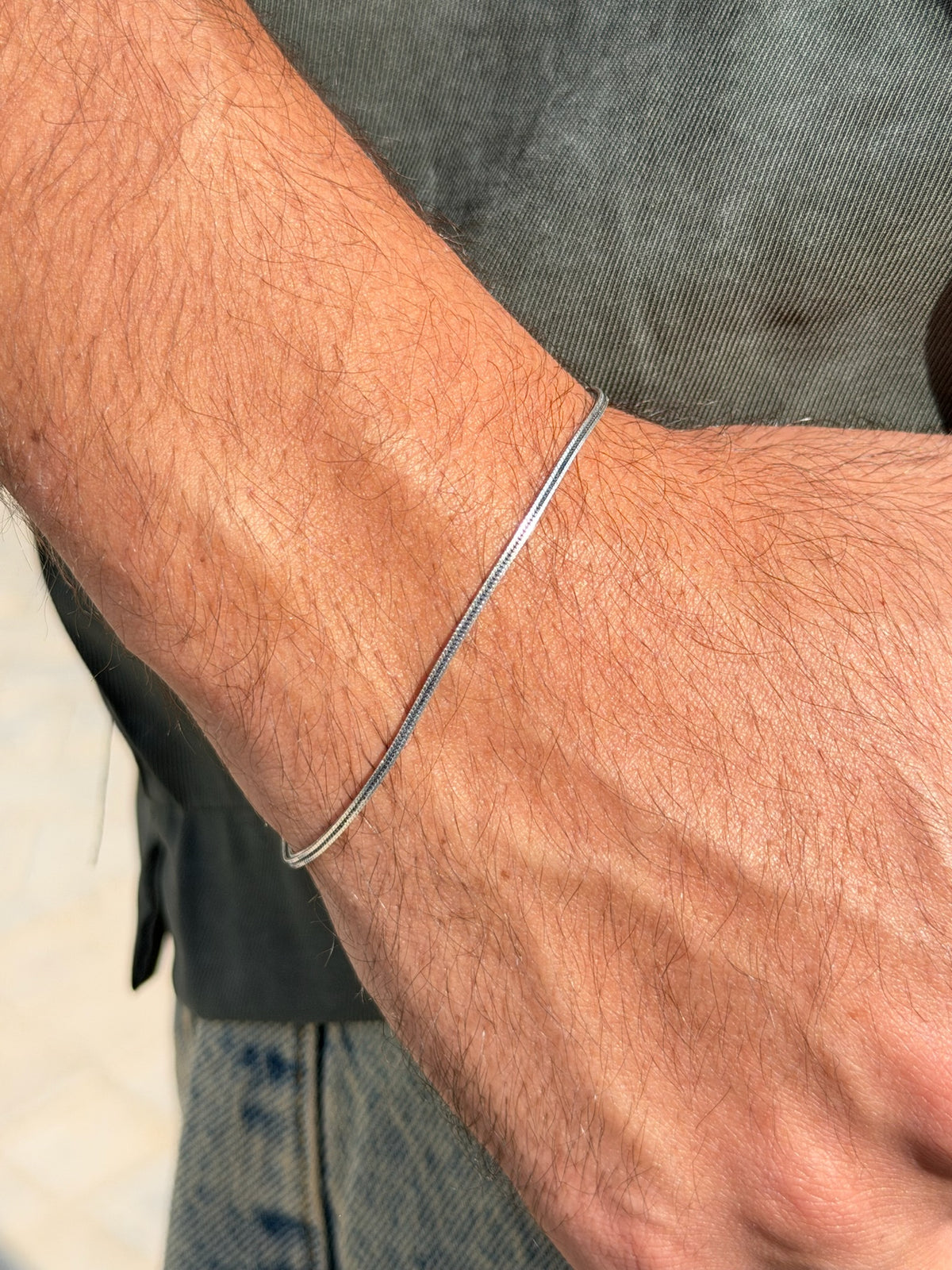 Sleek Costie Bracelet for Men's Sterling Silver 925s -1.5mm-