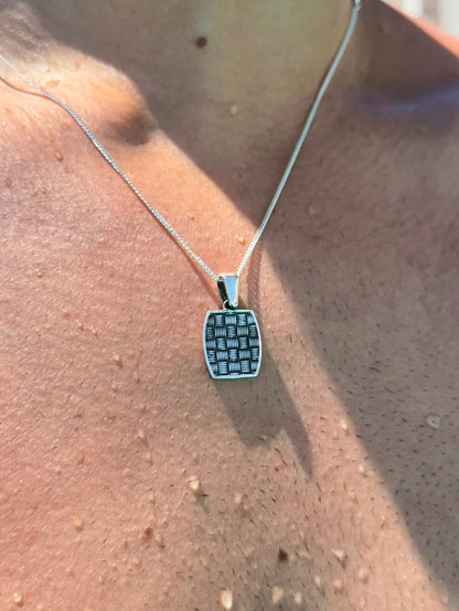 Gridlock Necklace for Men's Sterling Silver 925s