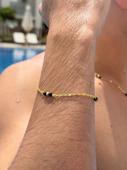 BLACK ZONE Bracelet in Sterling Silver925s