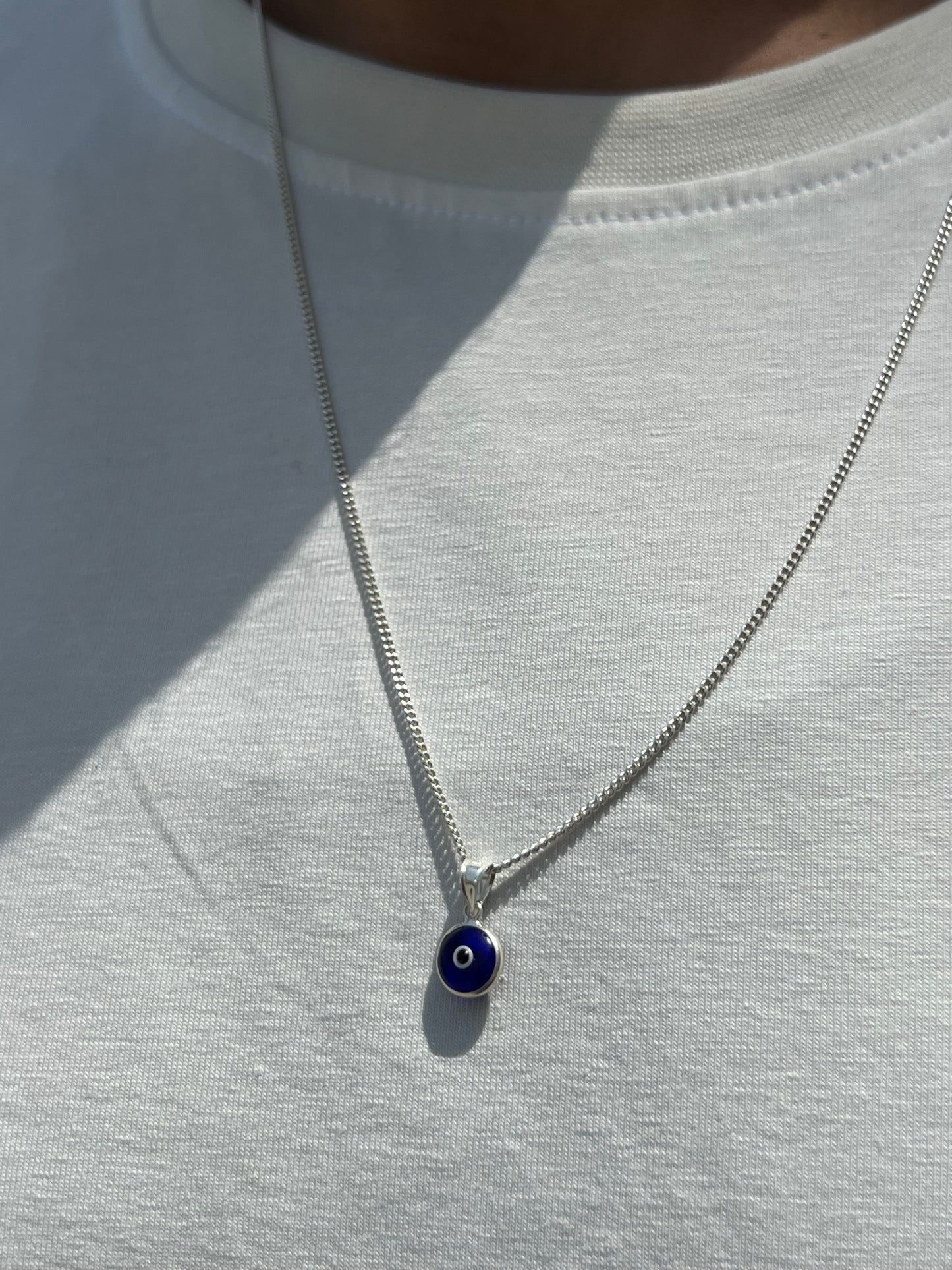 Evil Eye Necklace for Men's Sterling Silver 925s🧿