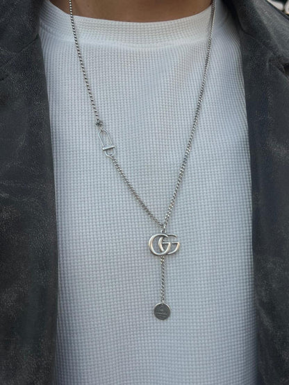 Modish S925 Gucci Chain Necklace Sterling Silver-78cm