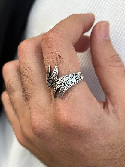 Dark Blade Ring -for Men's Sterling Silver 925s