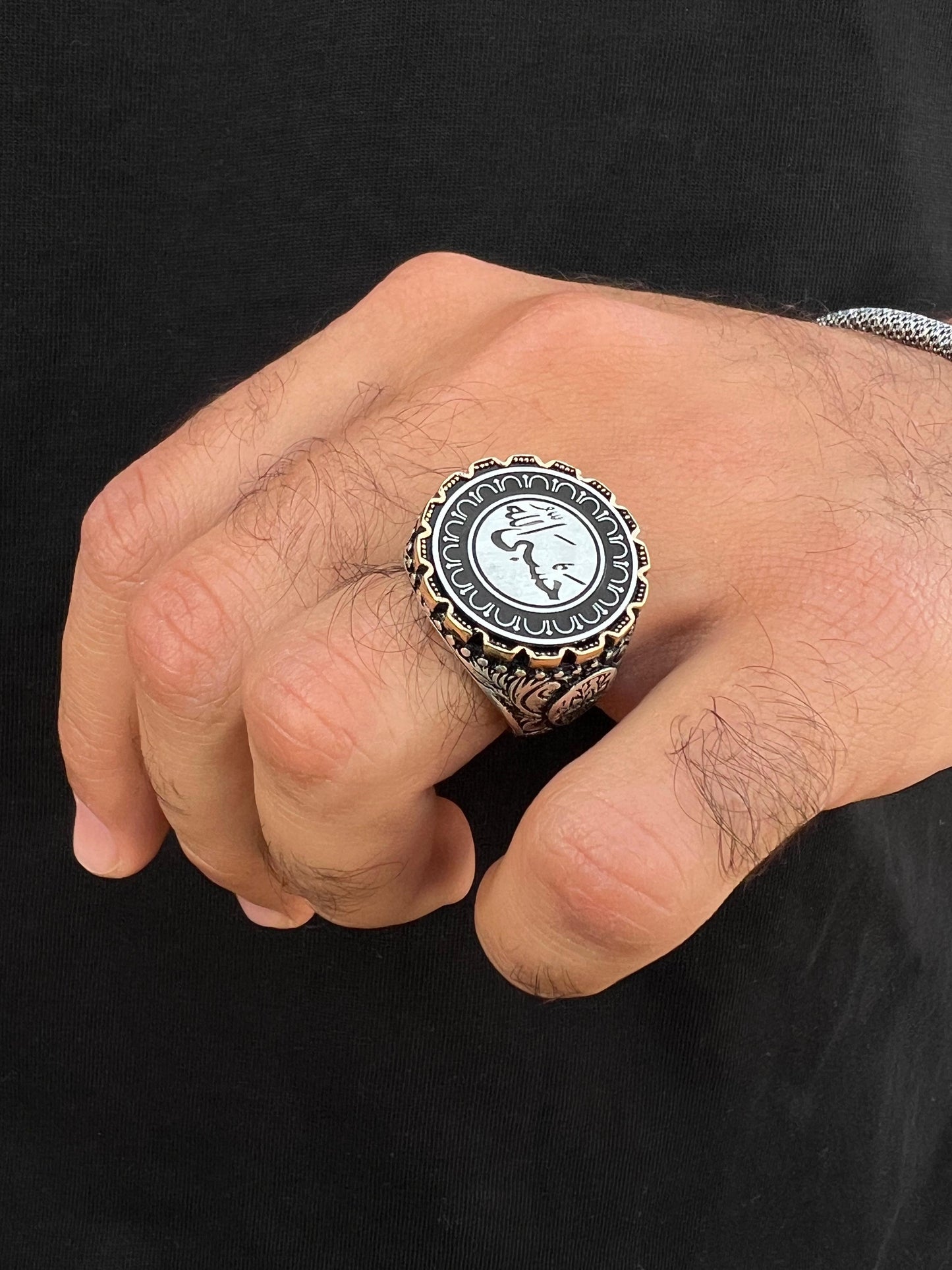 Islamic Ring(حَسْبِيَ اللَّهُ) -for Men's Sterling Silver 925s