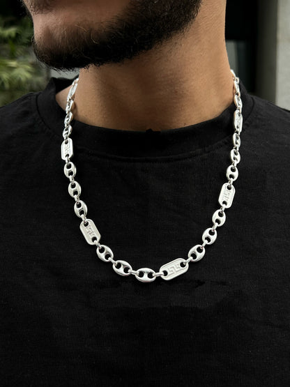 Versace themed Necklace For Men Sterling Silver - 925