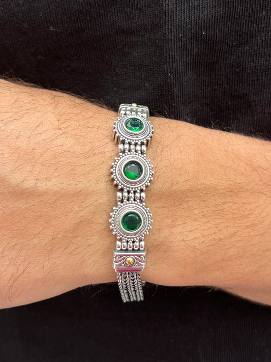 Emeros Massive Green bracelet for men 925s