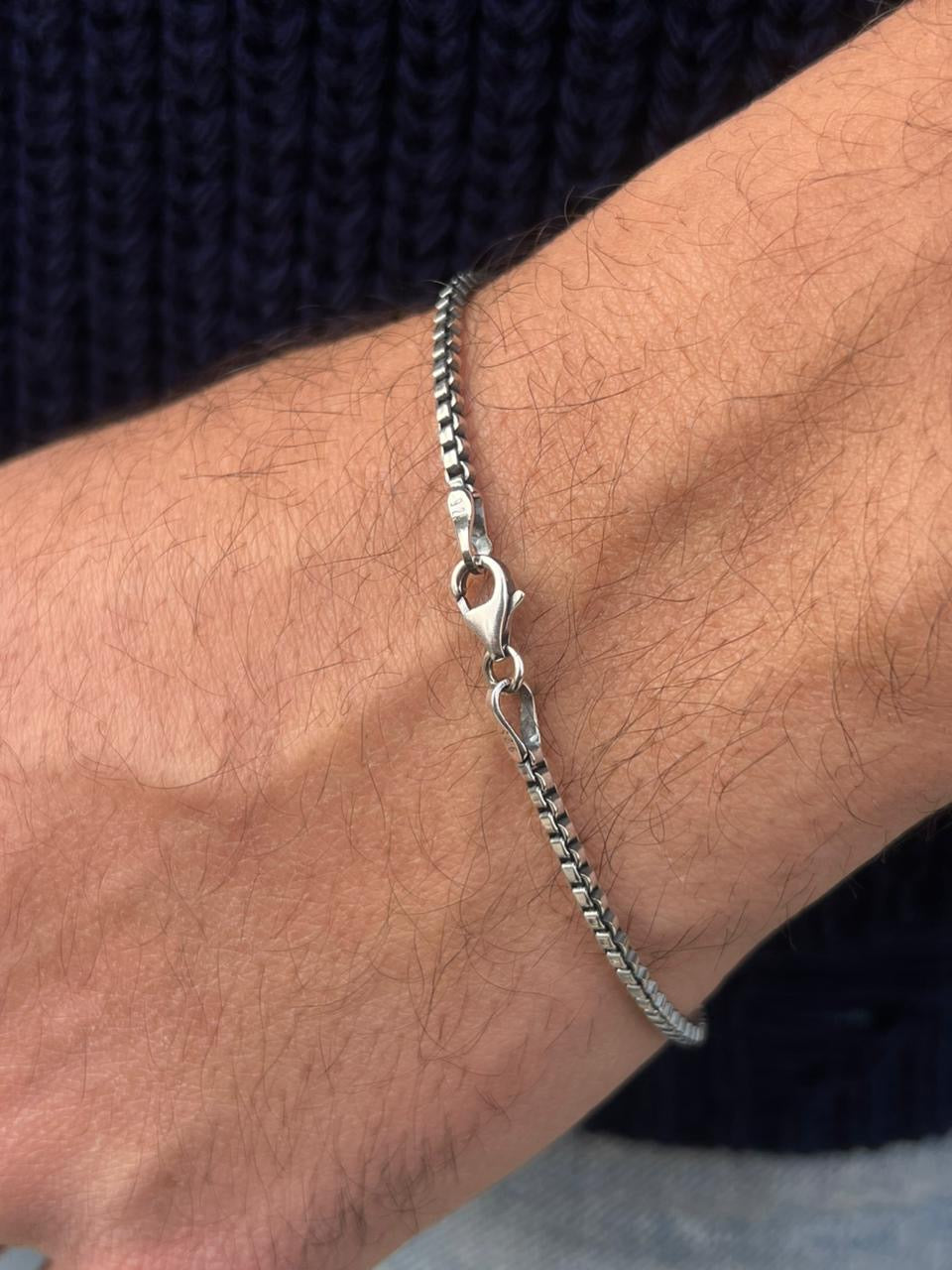 Arrow Zirconia Bracelet for Men's Sterling Silver 925s-(20cm-4mm)