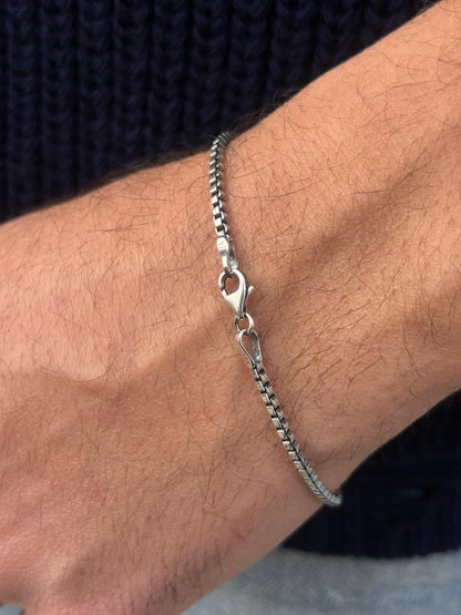 Arrow Zirconia Bracelet for Men's Sterling Silver 925s-(20cm-4mm)