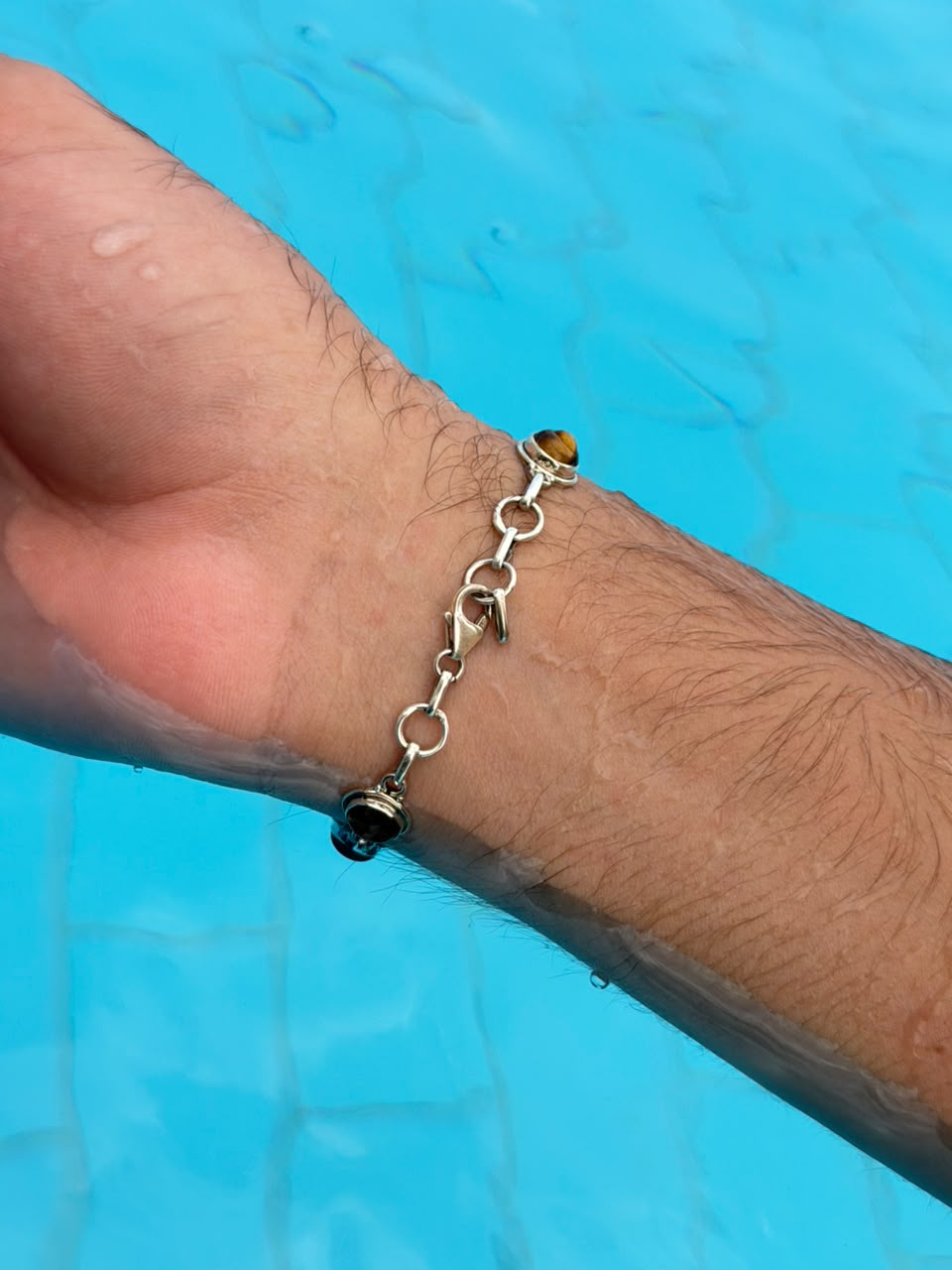 Tiger Eye stone Bracelet Sterling Silver 925s