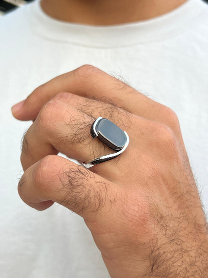 Hematite Power Ring -Sterling Silver 925s