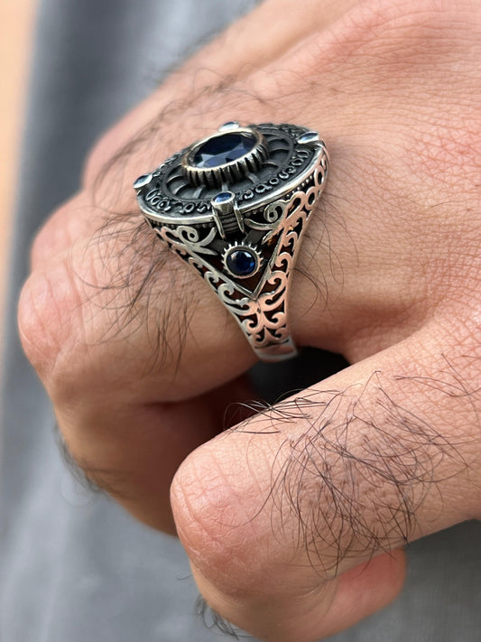 Zafir Shield Ring -for Men's Sterling Silver 925s