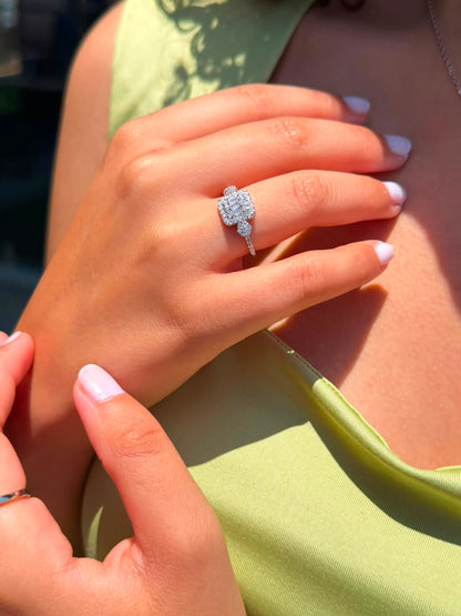 Shinequad Ring in Sterling Silver -925s