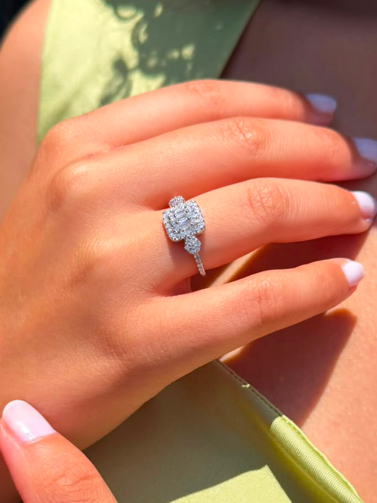 Shinequad Ring in Sterling Silver -925s