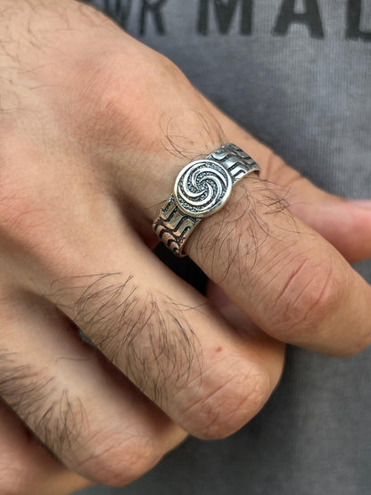 Thunder wave Ring -for Men's Sterling Silver 925s