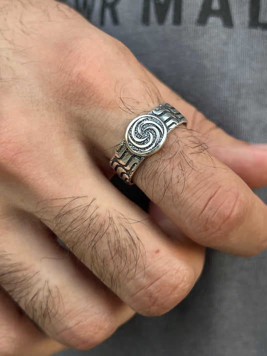 Thunder wave Ring -for Men's Sterling Silver 925s