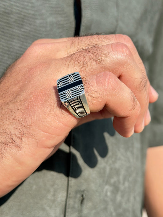 Cipher Ring in Sterling Silver 925s
