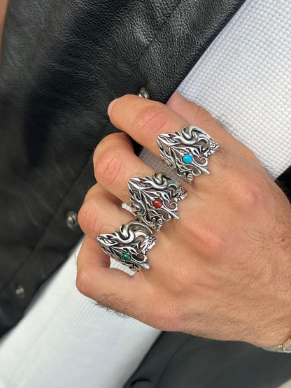 Demon’s Flame  Ring -Sterling Silver 925s