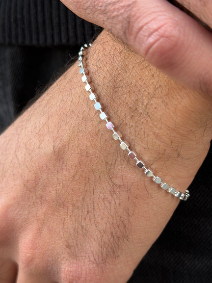 Cubes Bracelet for Men's Sterling Silver 925s(20cm)