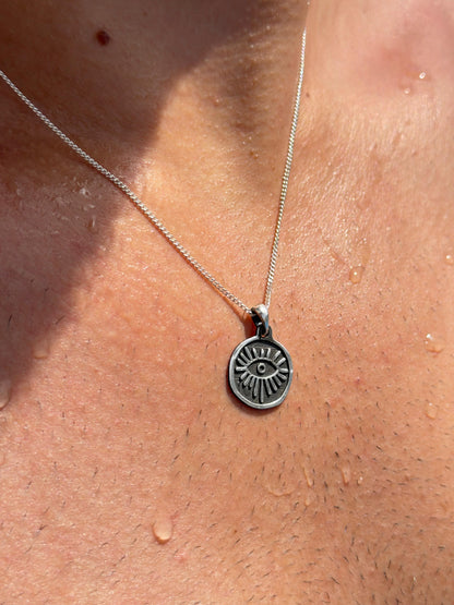 Oxizid Evil Eye Necklace in Sterling Silver 925s
