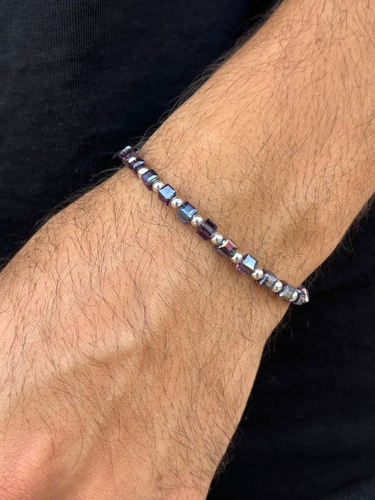 Solar Handmade Bracelet for Men's Sterling Silver 925s