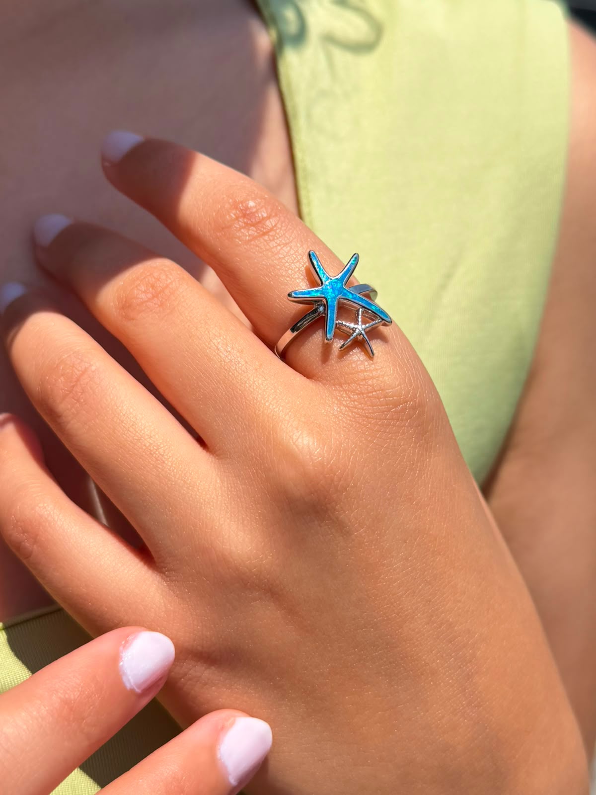 Azura Star Ring in Sterling Silver -925s