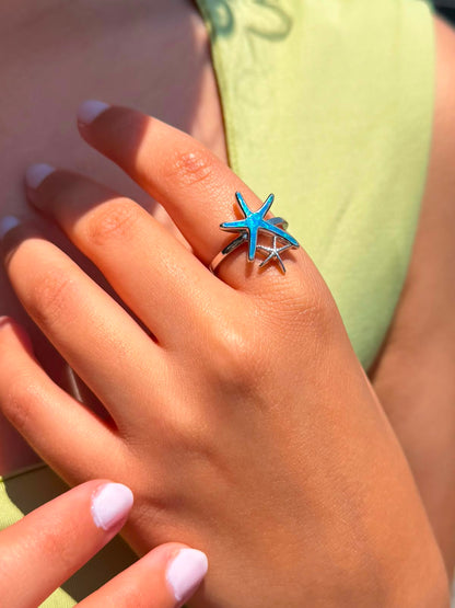 Azura Star Ring in Sterling Silver -925s