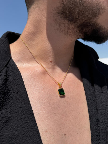 Emera Necklace in Sterling Silver 925s-Fine Gold Plated