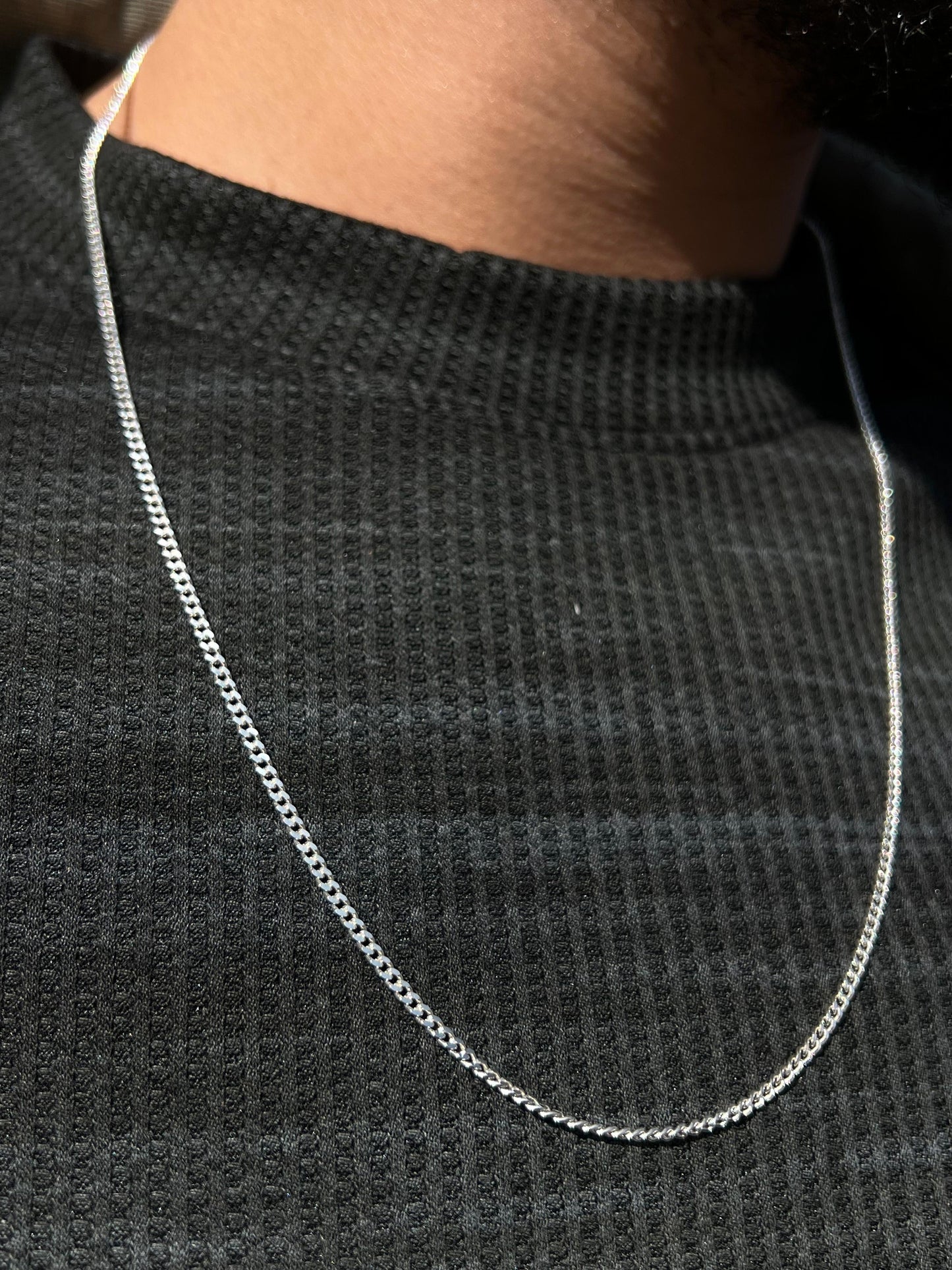 Grommet Necklace for Men's Sterling Silver 925s- (60cm)