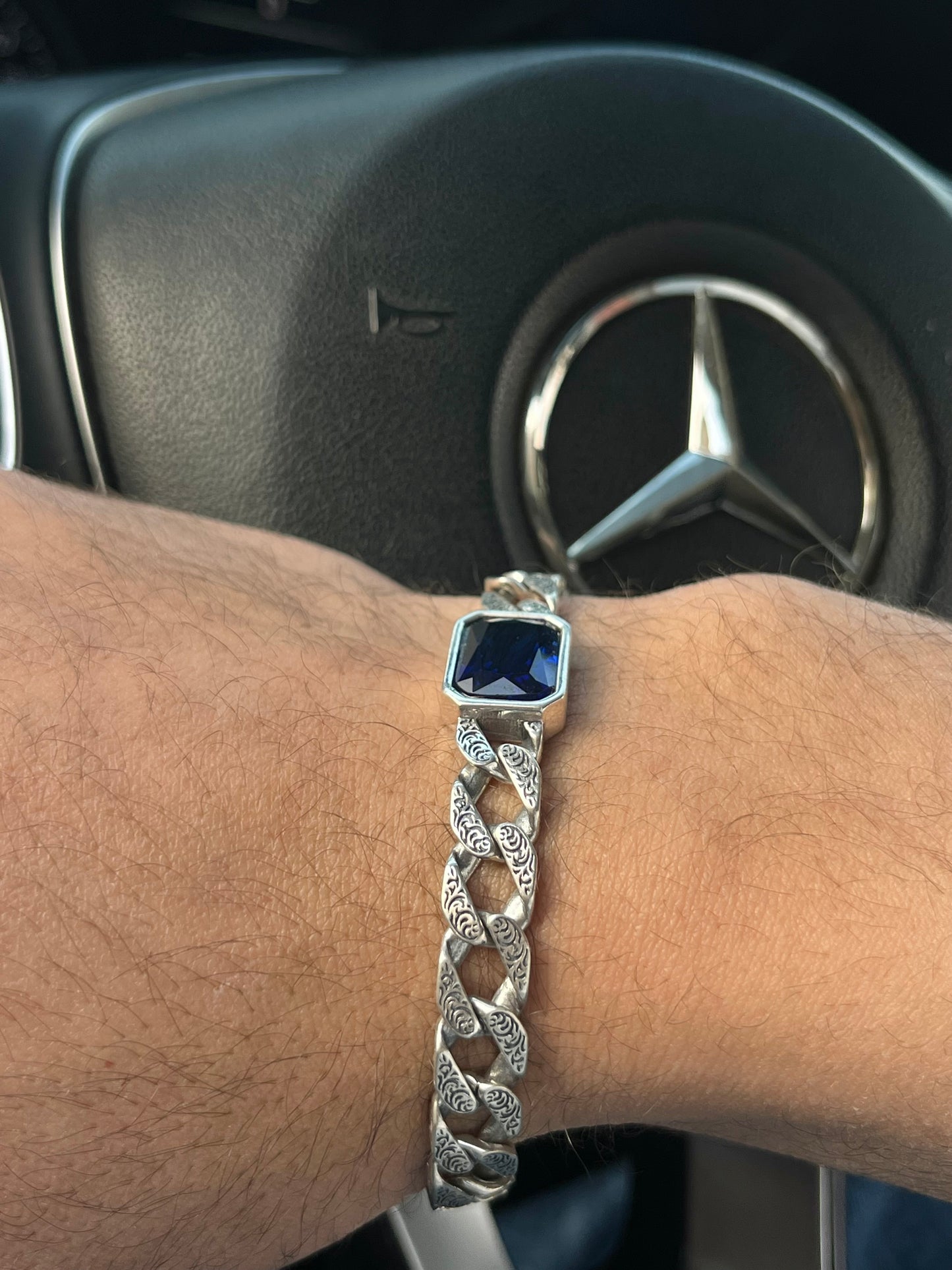 Tang Chain Bracelet for Men's Sterling Silver 925s