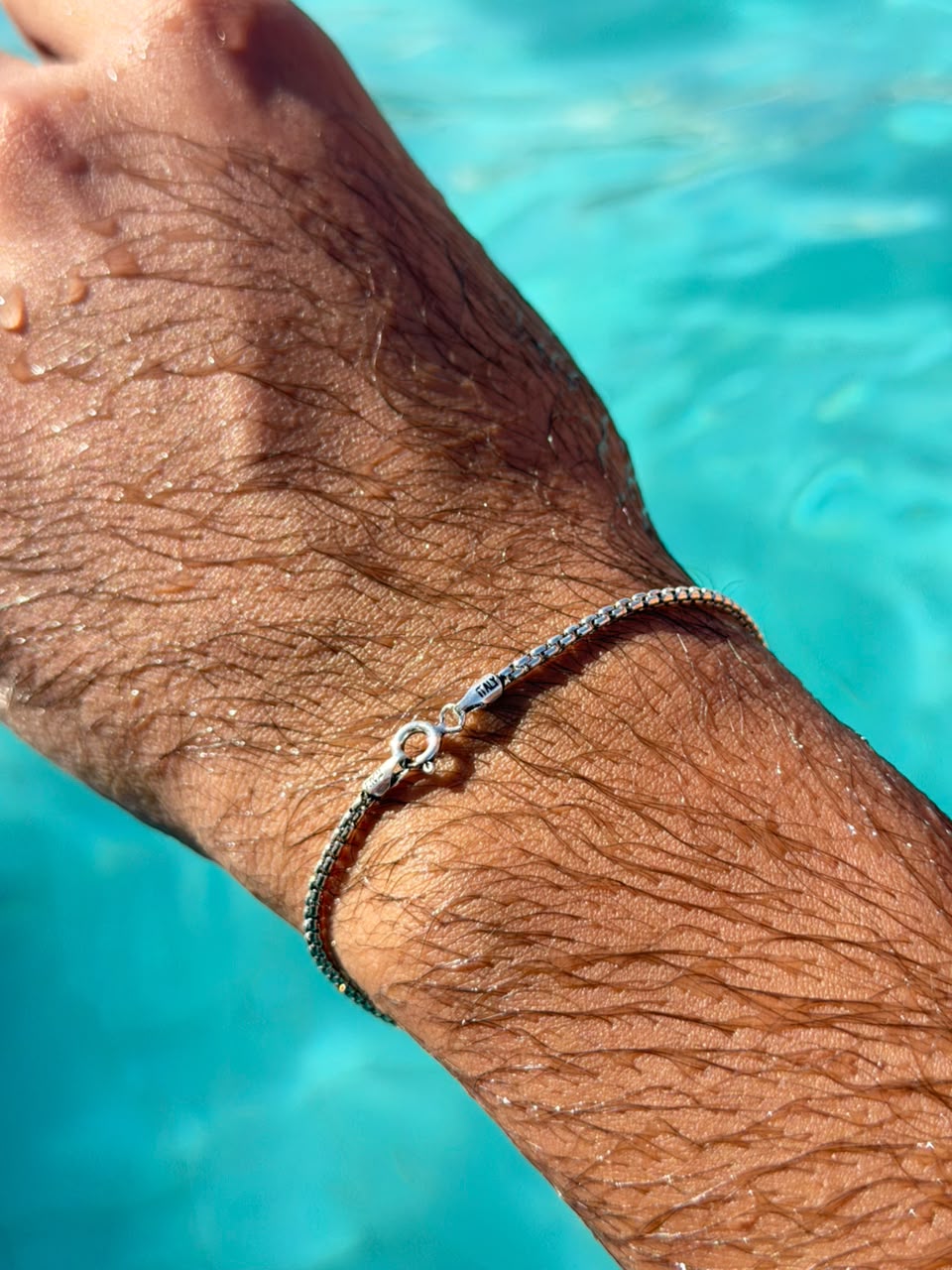 Thin Edge Bracelet Sterling Silver 925s-(2mm)