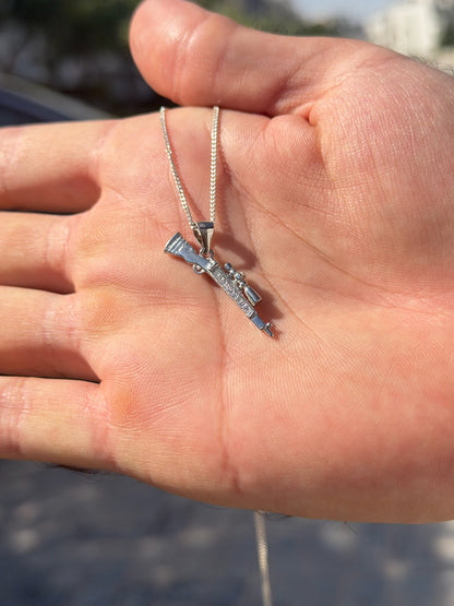 Sniper Necklaces for Men's Sterling Silver 925s