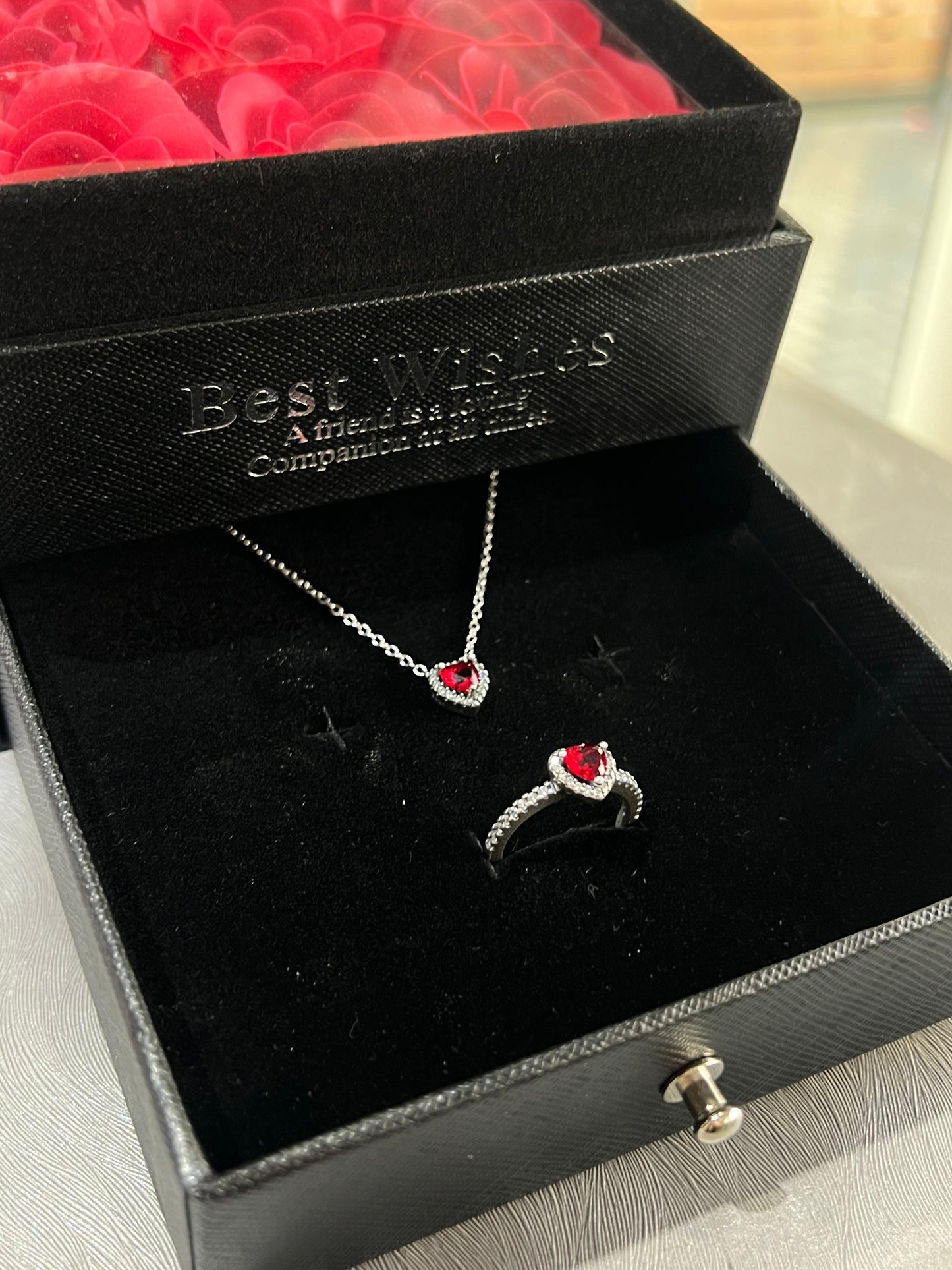 Black Flower Valentine’s Box Drawer ❤️‍🔥