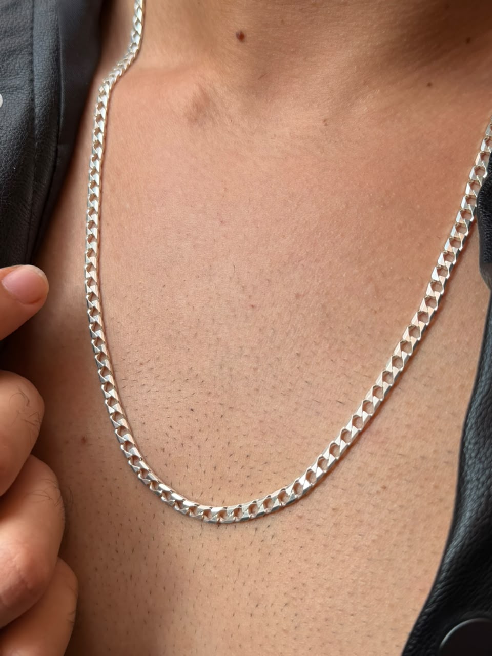 Lunar Grommet Necklaces for Men's Sterling Silver 925s -4.5mm-