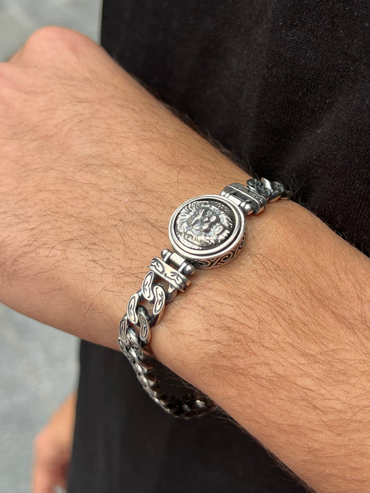 Lion Edition Rotating Exclusive Bracelet S925 Sterling Silver for men