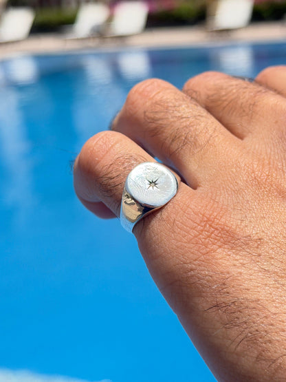Star Drop Ring in Sterling Silver 925s