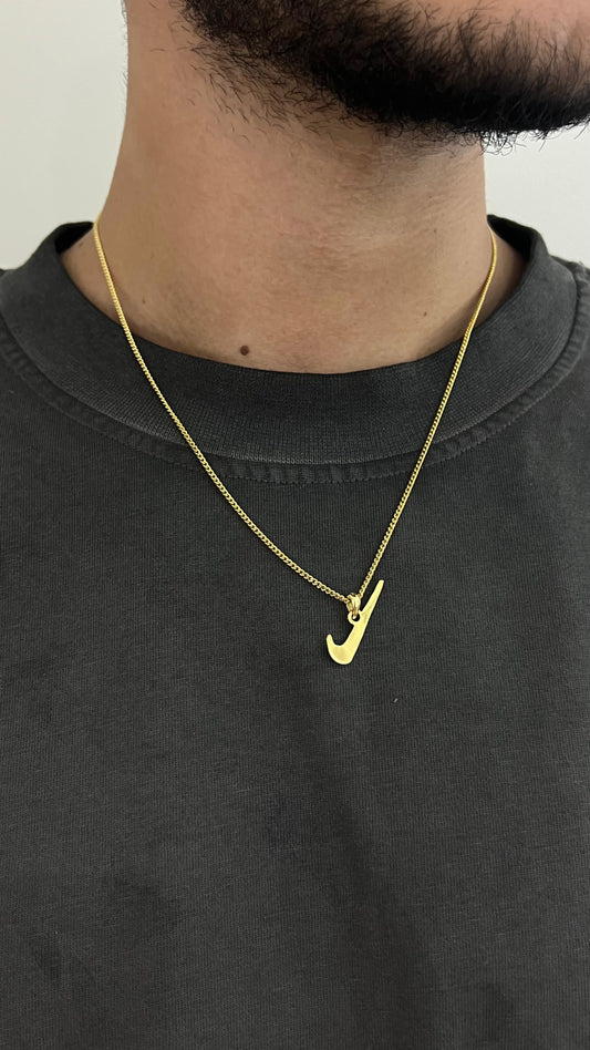 Gold plated NIKE Necklace for Men's Sterling Silver 925s