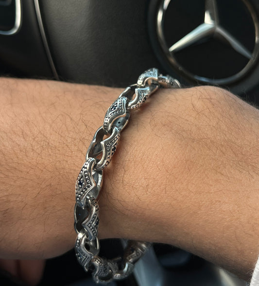 Argent Wolf-S925 Sterling Silver Bracelet for men