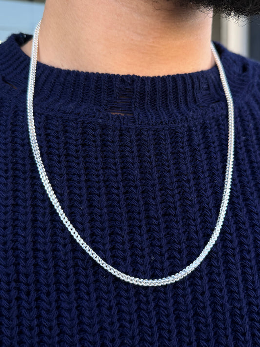 White Arrow -Gro Necklace for Men's Sterling Silver 925s(60cm-3.5mm)