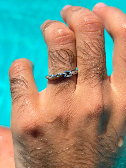 Maillon Ring in Sterling Silver 925s