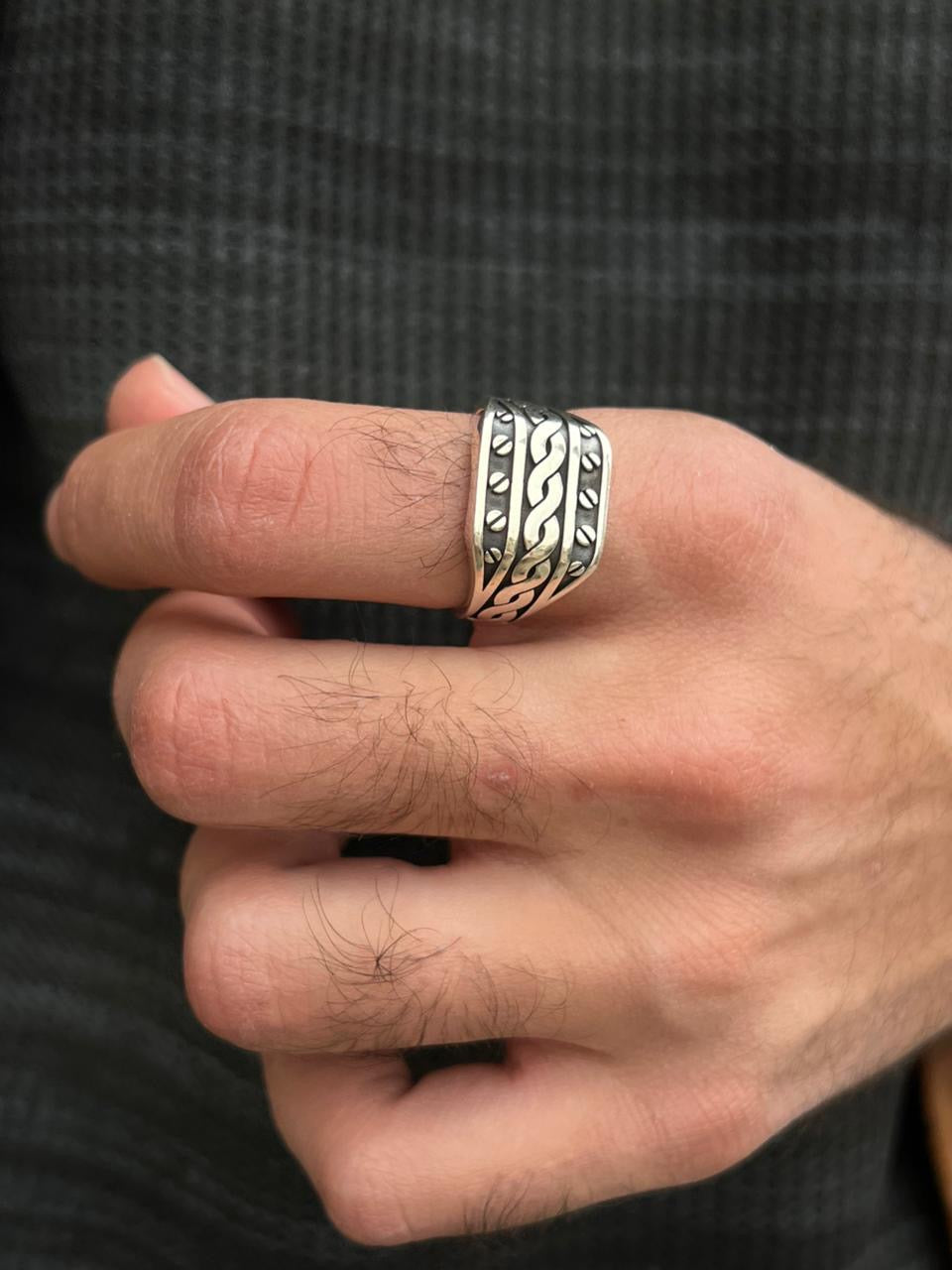 Twisted Master Ring -for Men's Sterling Silver 925s