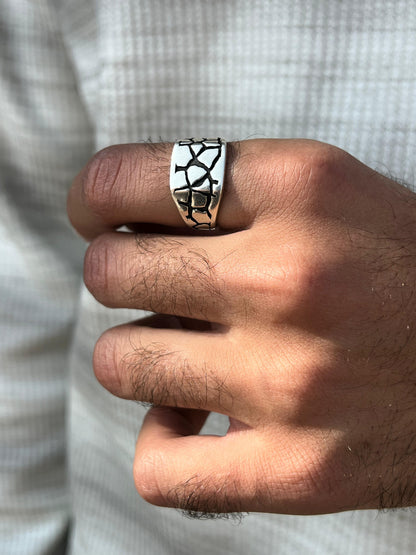 Rock Ring -for Men's Sterling Silver 925s