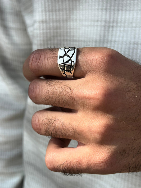 Rock Ring -for Men's Sterling Silver 925s