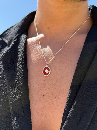 RED Northbound Necklace in Sterling Silver 925s