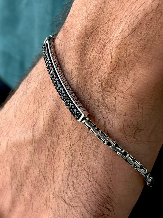 Versace King Bracelet for Men's Sterling Silver 925s-21cm