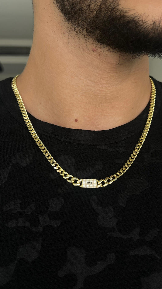 Gold Plated Monaco Chain for Men's Sterling Silver 925s