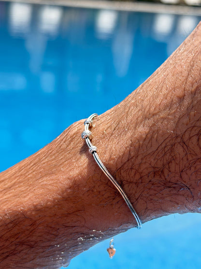 Beads Slider Bracelet Sterling Silver 925s