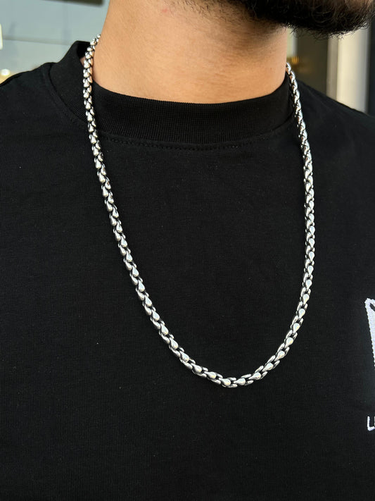 Heavy Drippy Eye Necklace For Men Sterling Silver - 925