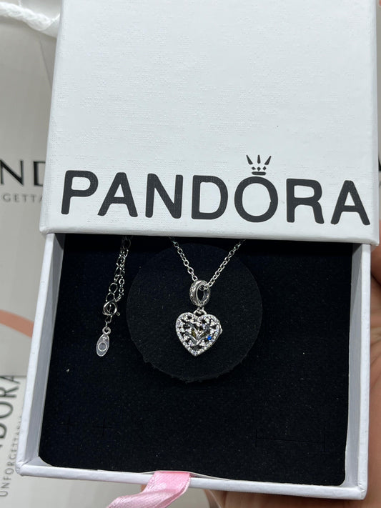 sparkling Heart Necklace Sterling silver -925